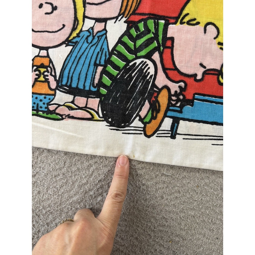 VTG 1971 Charlie Brown Pillowcase Peanuts Happiness is Being One Of The Gang - Picture 2 of 10